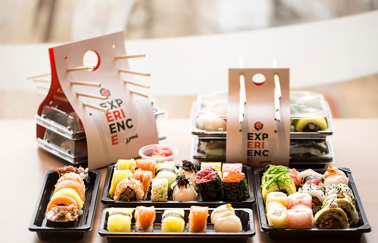 ejemplos de packaging para sushi